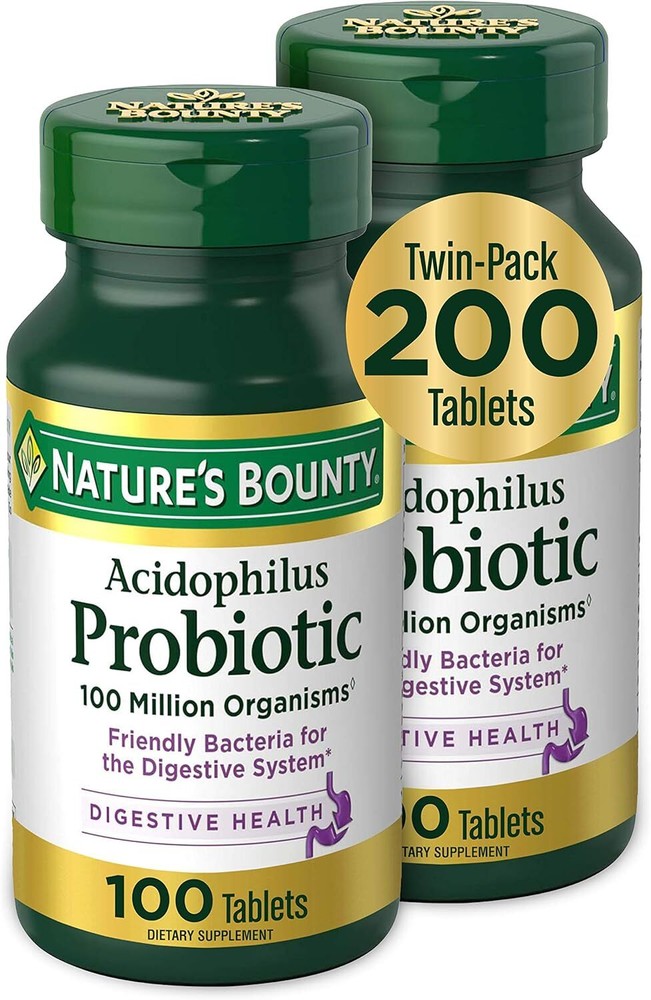 Nature's Bounty Acidophilus Probiotic, Daily Probiotic Supplement, Supports Dige