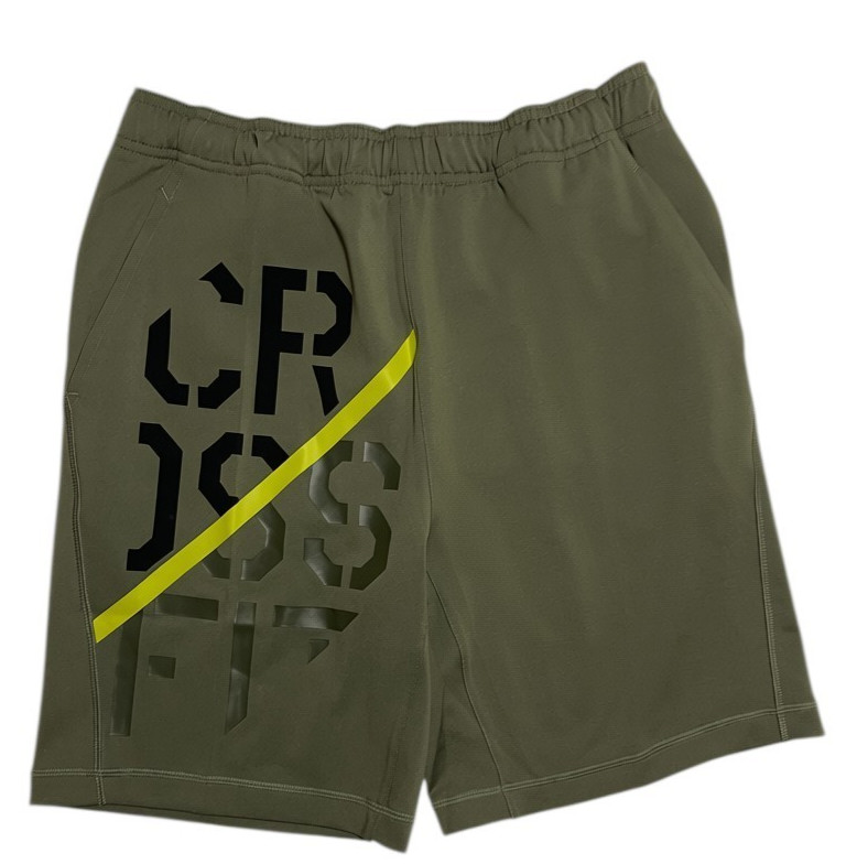 Reebok CrossFit CF Knit Training Shorts Olive Green Men’s Size M Athletic Gym