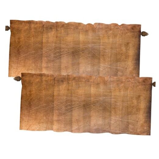 Abstract Brown Gold Retro Wall Art Set 52x18 Inches 2-Pack  -image