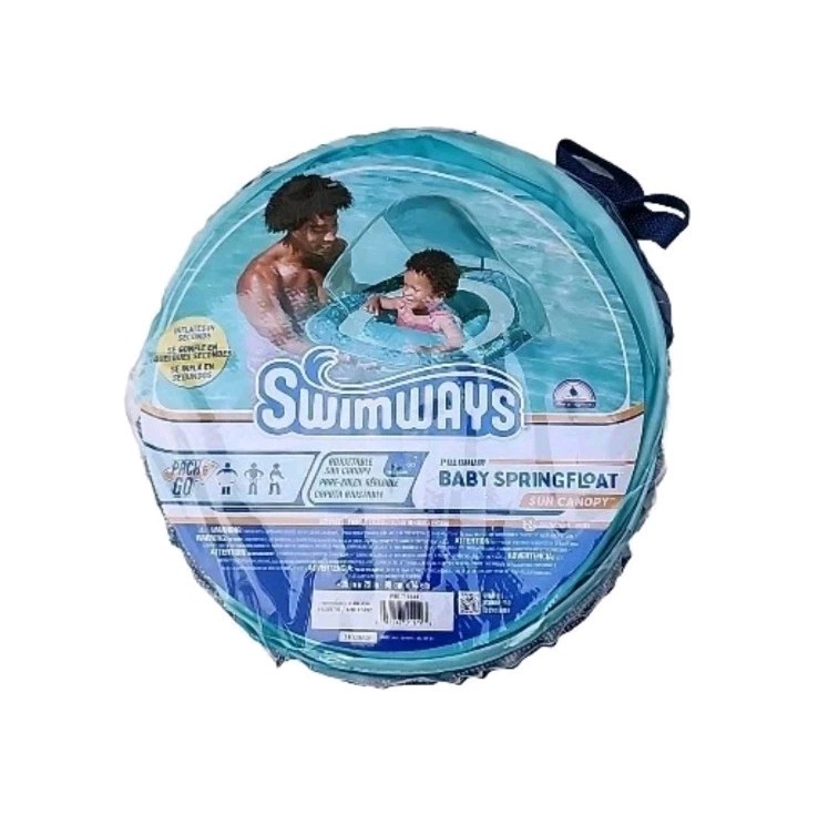 NEW SwimWays Baby Spring Float with Adjustable Sun Canopy 35x29