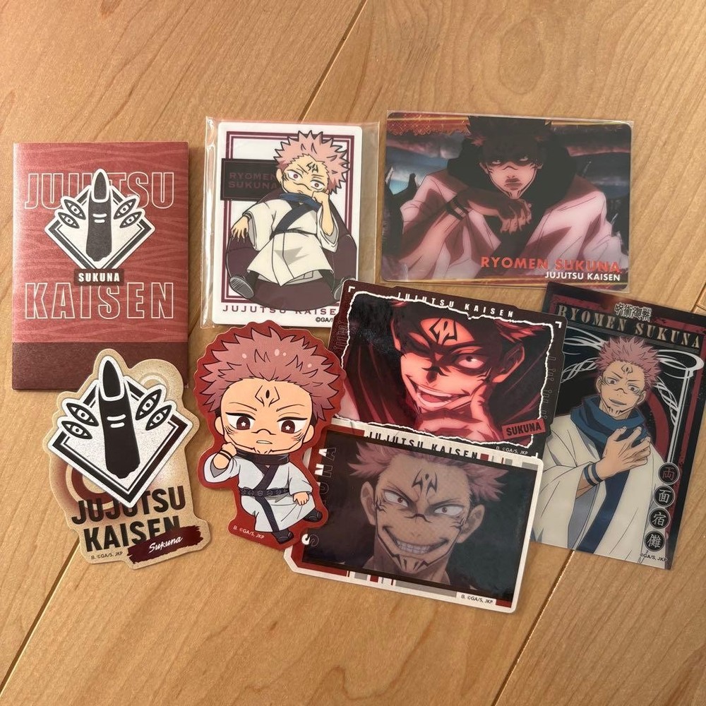 Jujutsu Kaisen Sukuna Mixed Lot Magnet Cards Stickers Set 7pcs Bundle