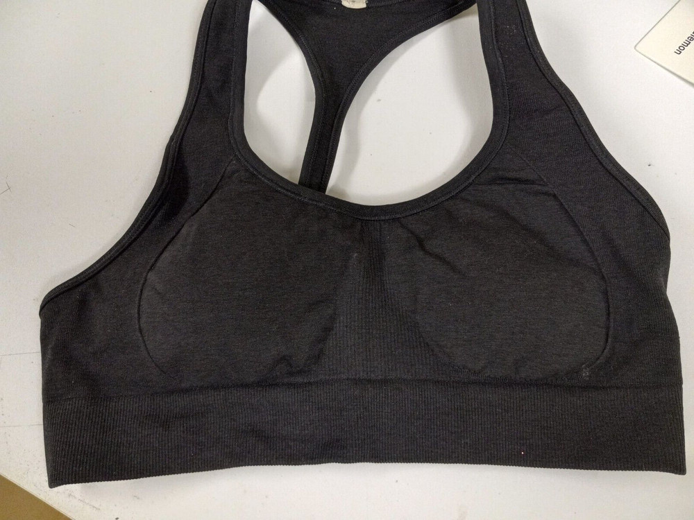 Lululemon Invigorate Sports Bra Medium Support Black Racerback Womens Sz 4