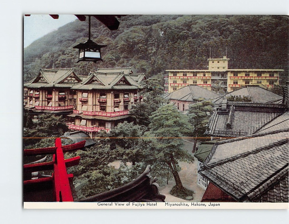 Postcard General view of Fujiya Hotel Miyanoshita Hakone Japan