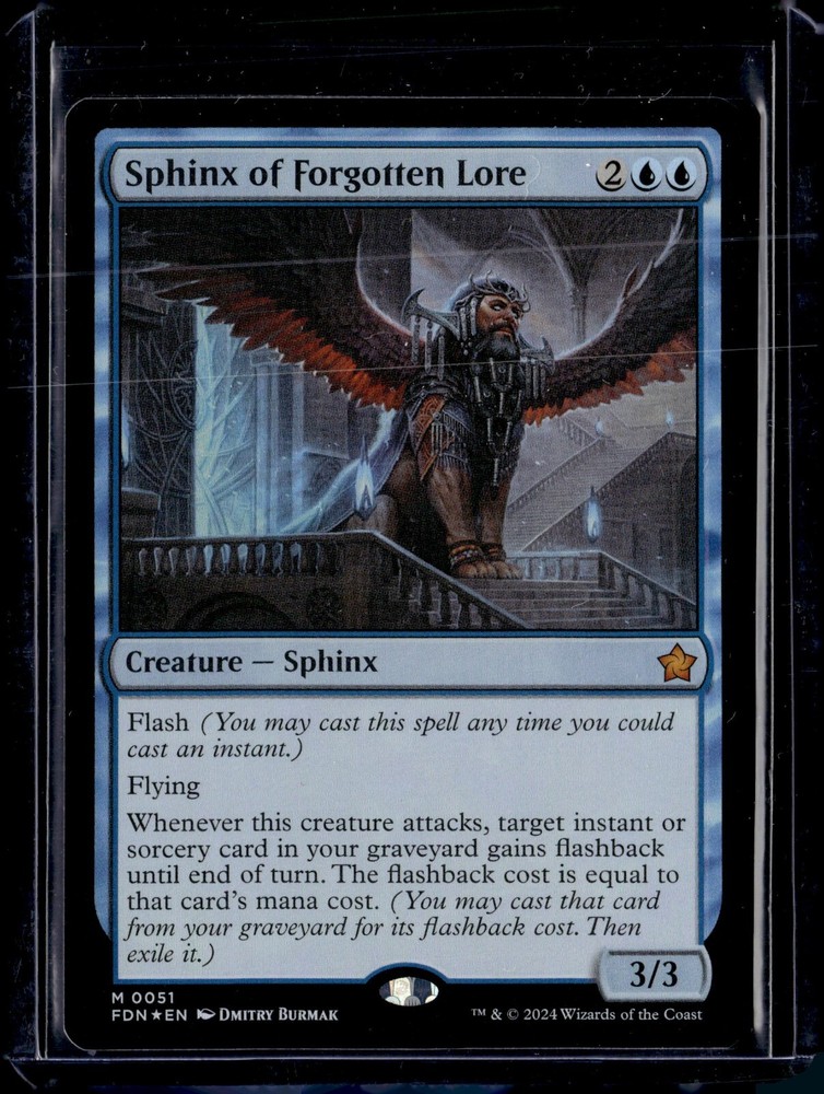 Sphinx of the Forgotten Lore Foil FDN NM MTG Magic the Gathering Card