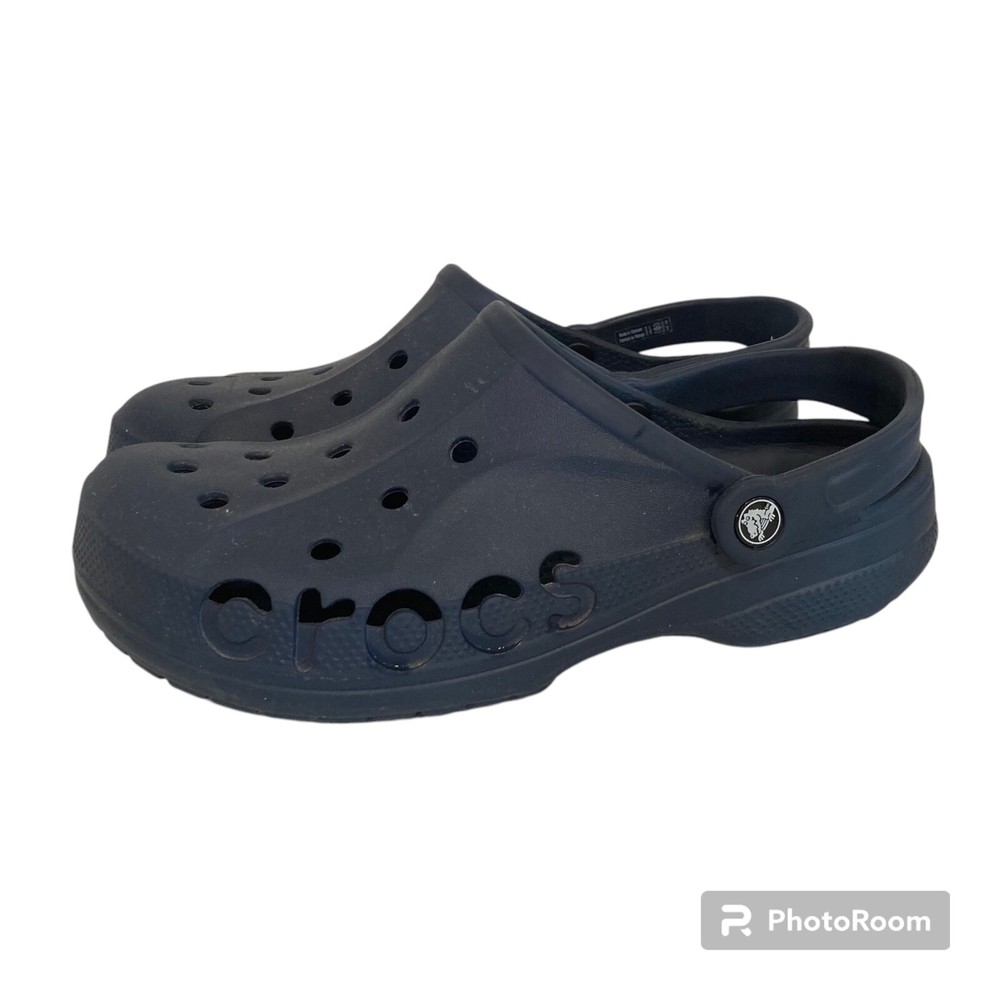 Crocs Baya Clogs Unisex Adult Navy Blue Mens 9 Womens 11 Slip On Comfort