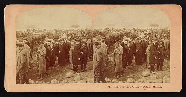 Photo:Horse market, Warsaw, Poland 1897