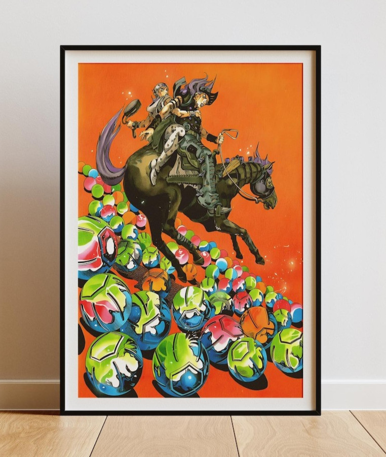 JoJo Bizarre Adventure Part 7 Poster Steel Ball Run Anime Manga Wall Art Decor