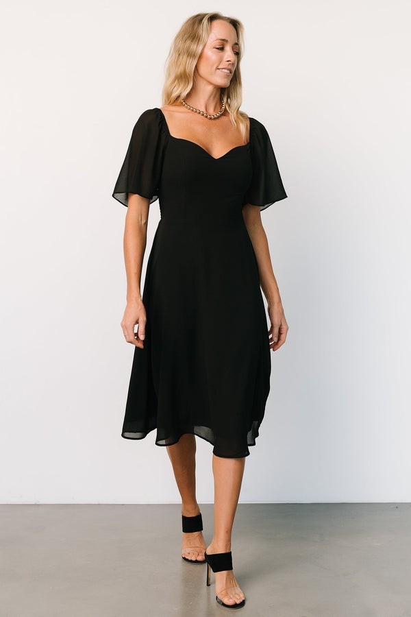 Colette Black Sweetheart Midi Dress - Baltic Born - XS