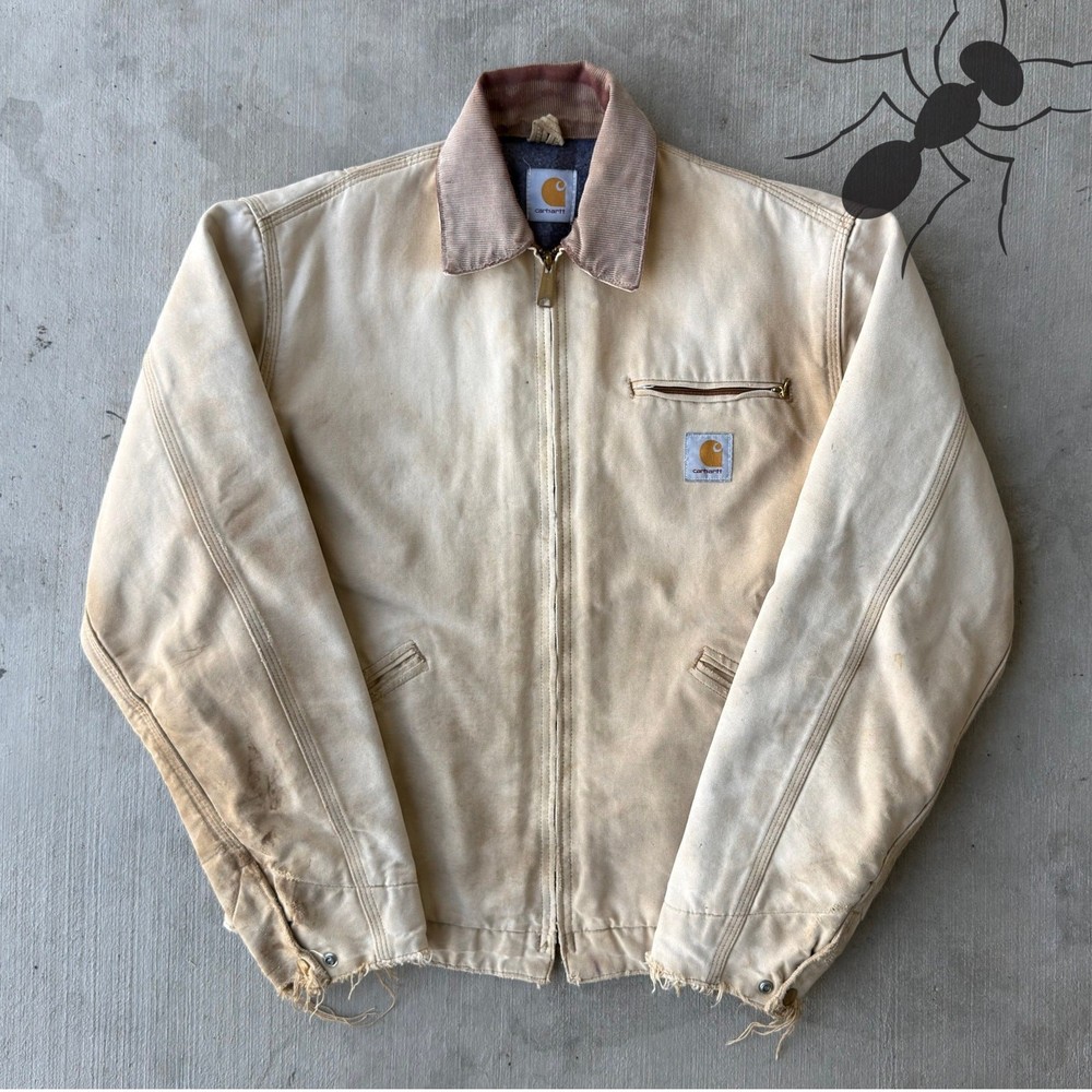 Carhartt faded brown Detroit work wear jacket Small