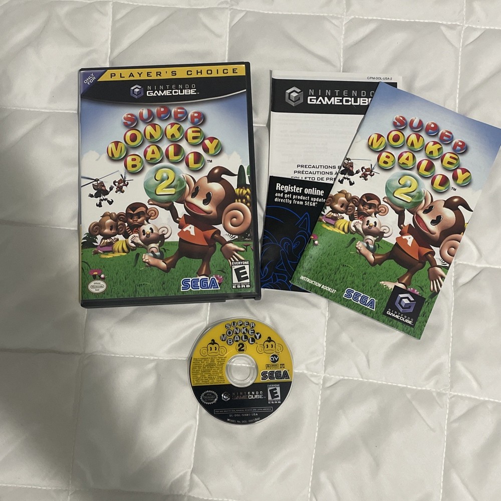 Super Monkey Ball 2 Nintendo GameCube Good Disc Complete Game Case CIB Only