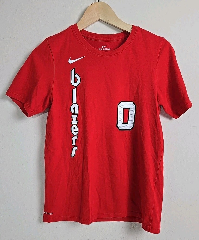 Nike Portland Trail Blazers  Short Sleeve T Shirt Youth Large 14/16 #0 Lillard
