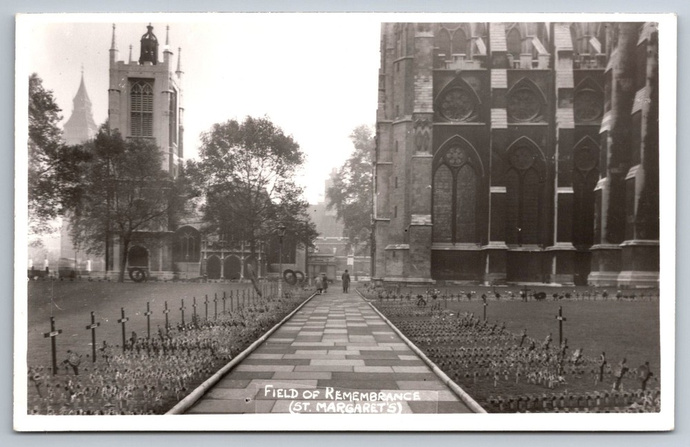 Postcard RPPC Field Of Remembrance St. Margaret's Westminster