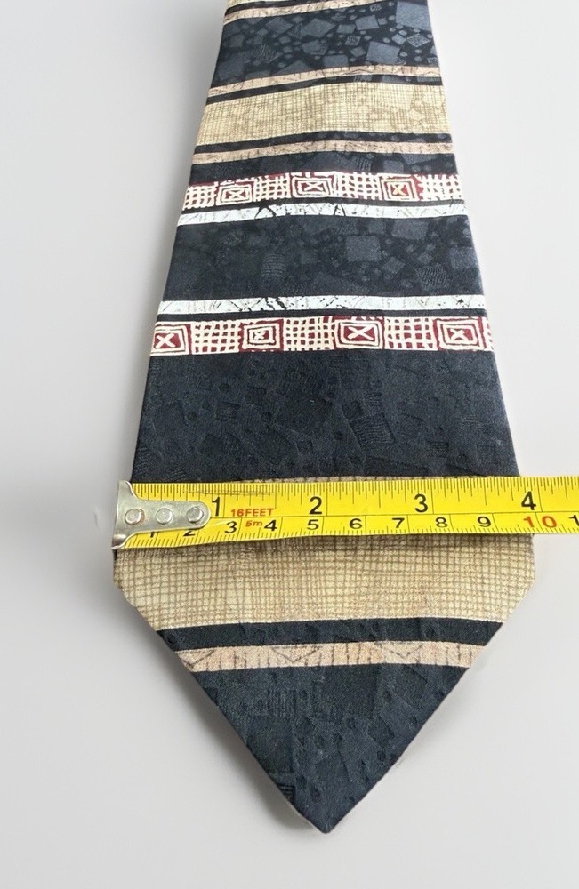 Vintage Donberry & Keats Men's Abstract Geometric Necktie