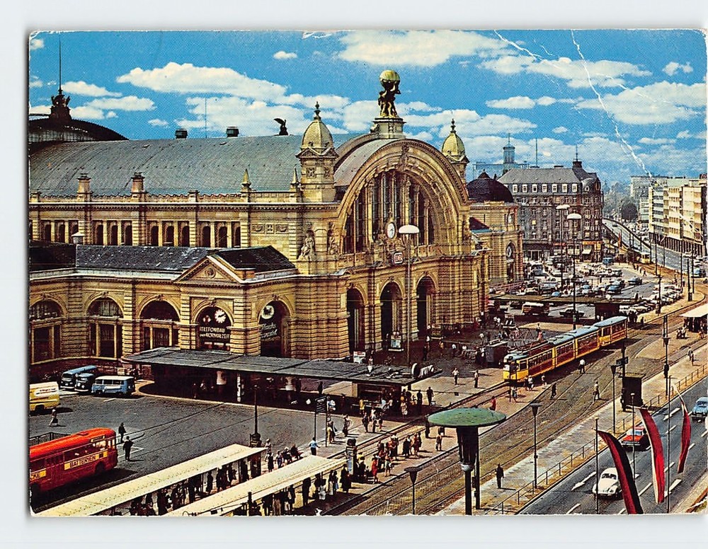 Postcard Frankfurt Central Station Germany