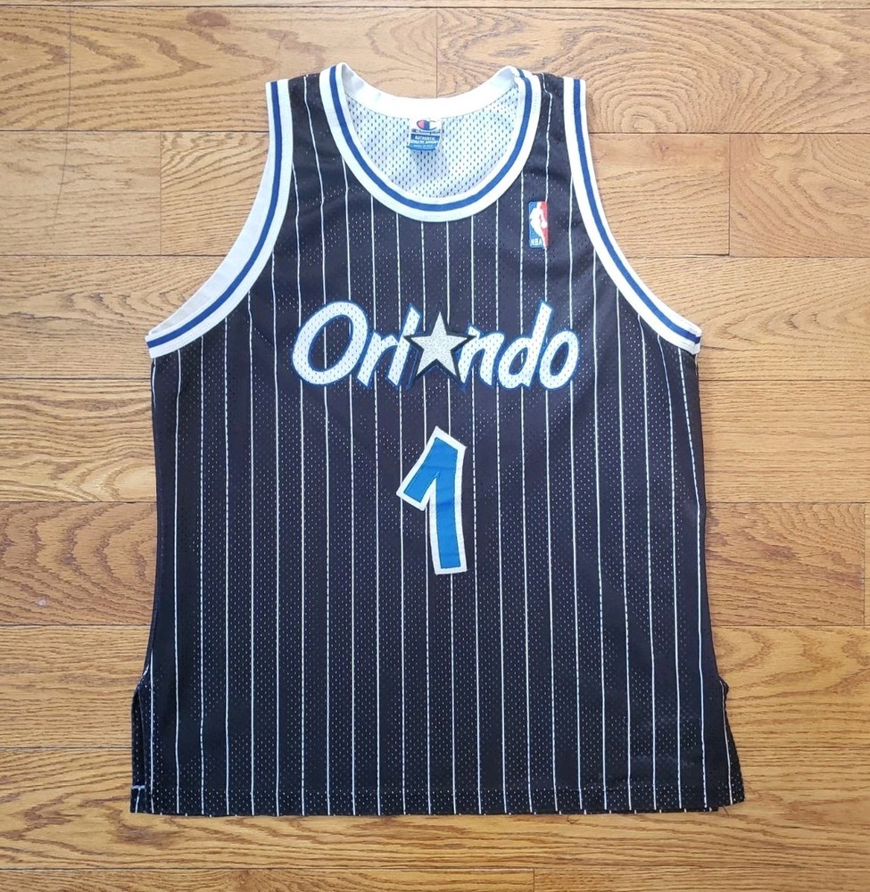 Vintage Authentic Champion Orlando Magic Penny Hardaway Black Jersey 48 90s READ