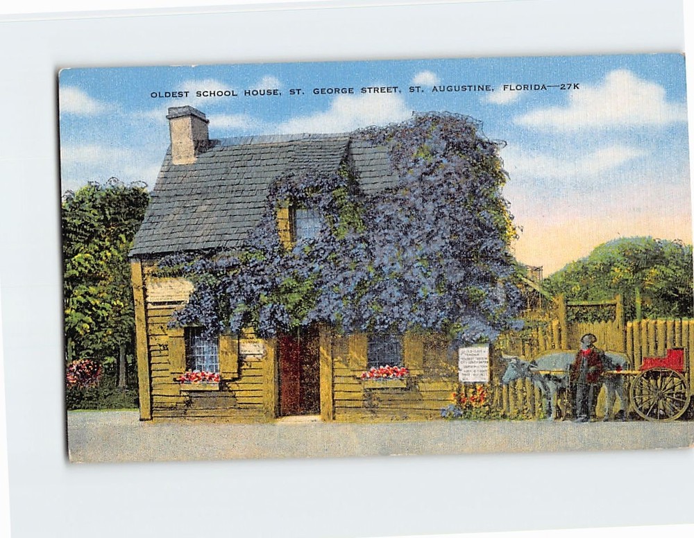 Postcard Oldest School House St. Augustine Florida USA