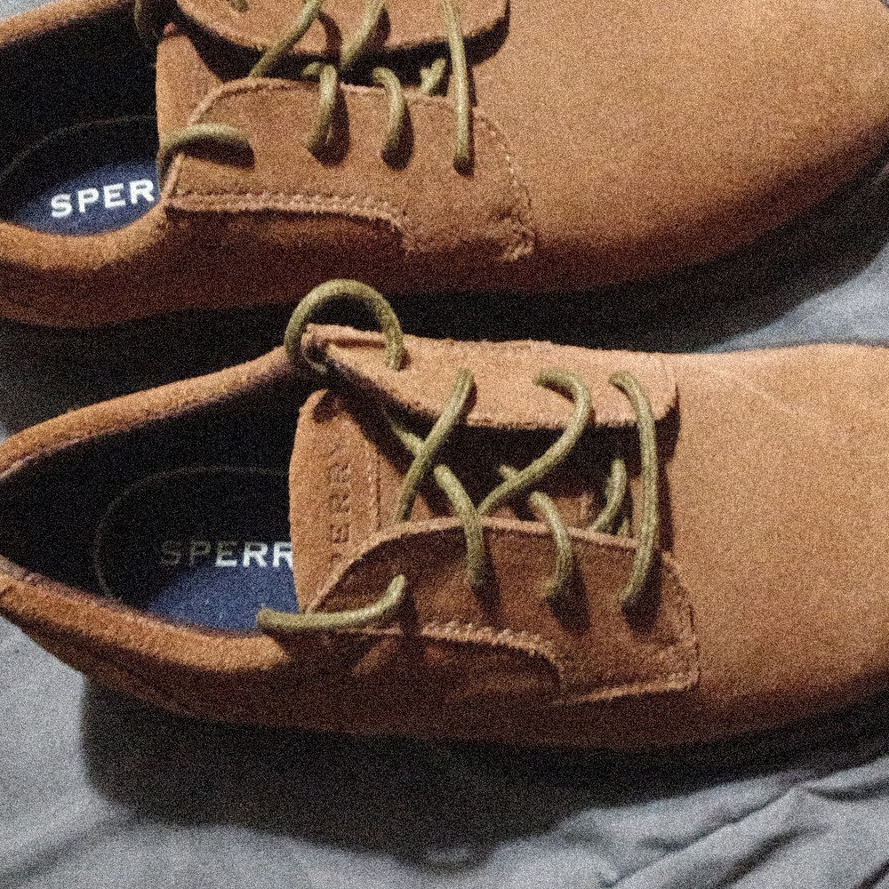 Sperry Men’s Brown Lace-Up Casual Sneakers Round Toe Synthetic Upper Size 11