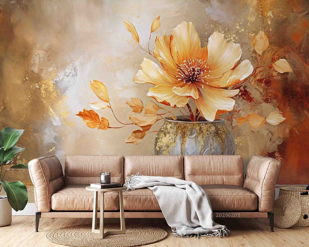 3D Flower Arrangement Oil Painting Wall Murals Wallpaper Murals Wall Sticker 9