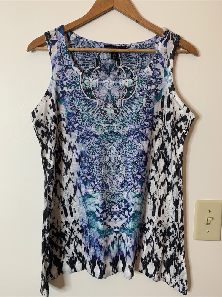Unbranded Sleeveless Multicolored Beaded Women’s Blouse Size M