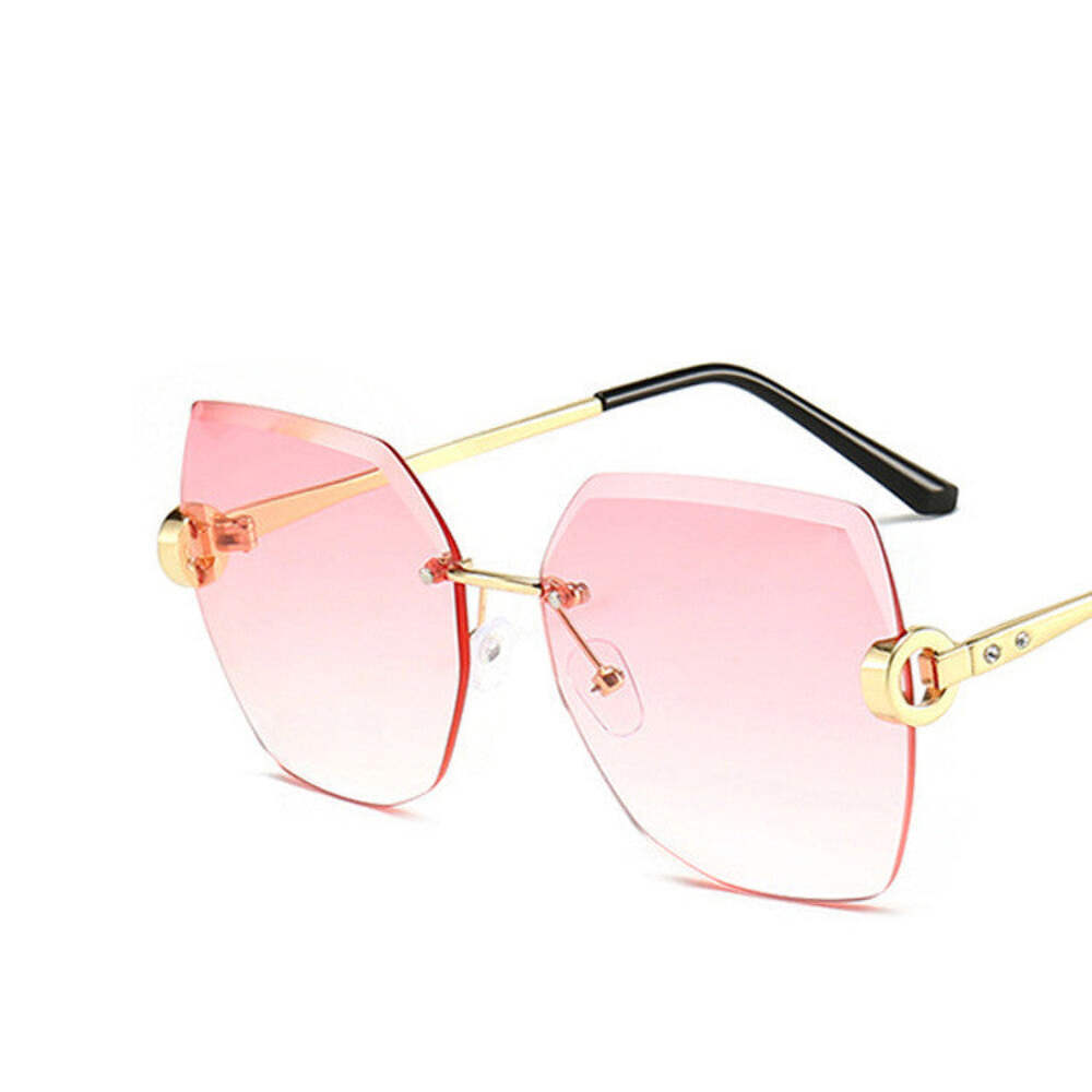 Vintage Polygonal Sunglasses for Women with Resin Lens Metal Frame and UV400 Protection