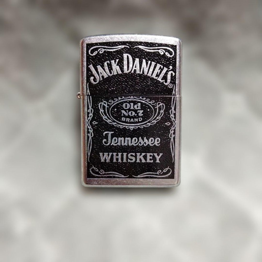 Zippo Vintage Lighter Jack Daniel's Old No.7 Tennessee Whiskey Authentic Used