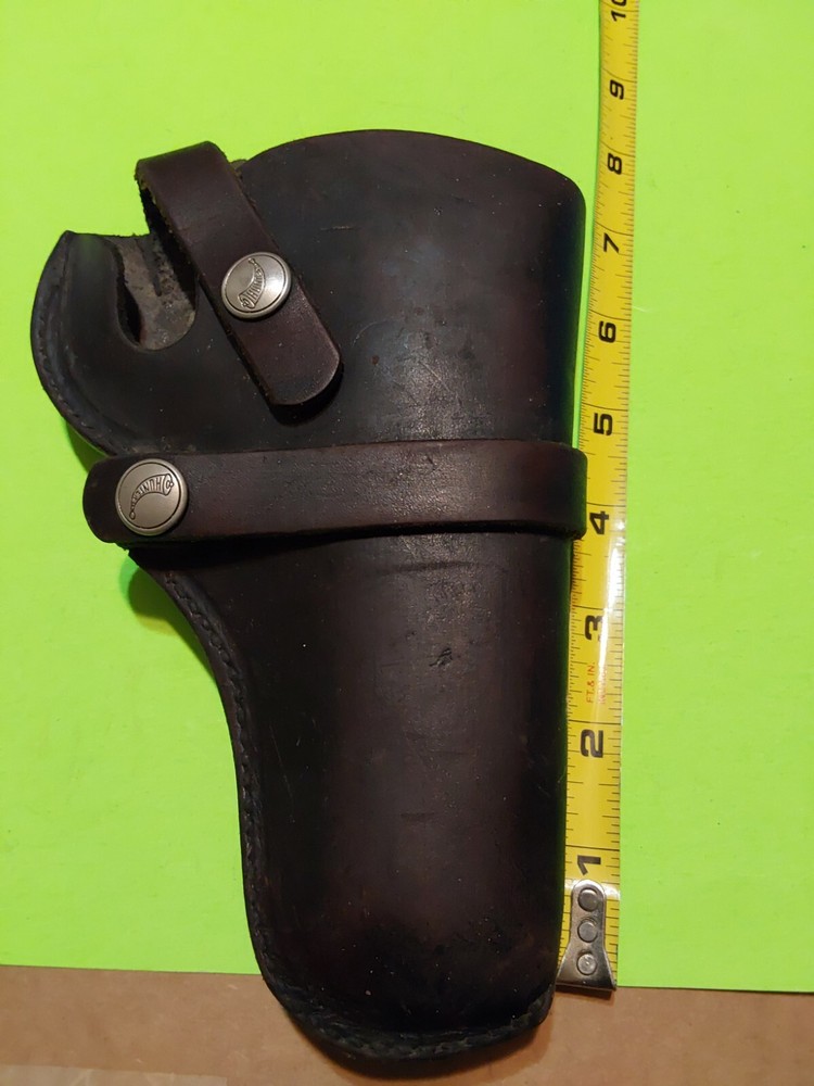 VINTAGE HUNTER 1100B12 LEATHER RH HOLSTER DARK BROWN MID SIZE REVOLVER