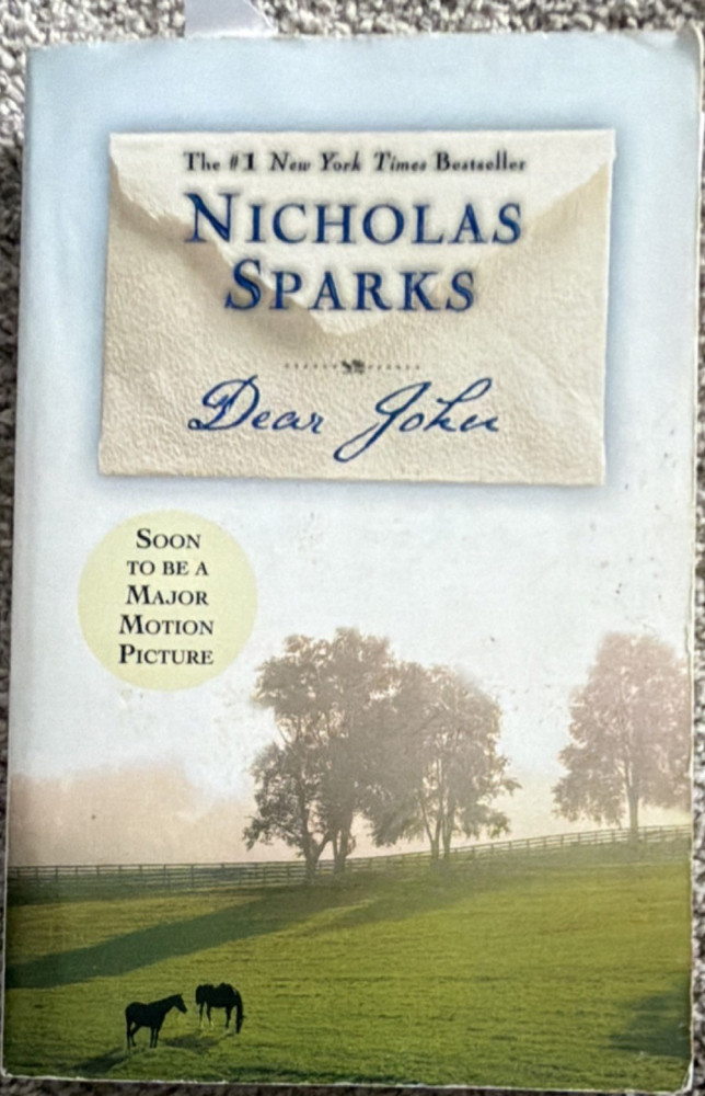 Nicholas Sparks Dear John Paperback Romance Novel for Adults