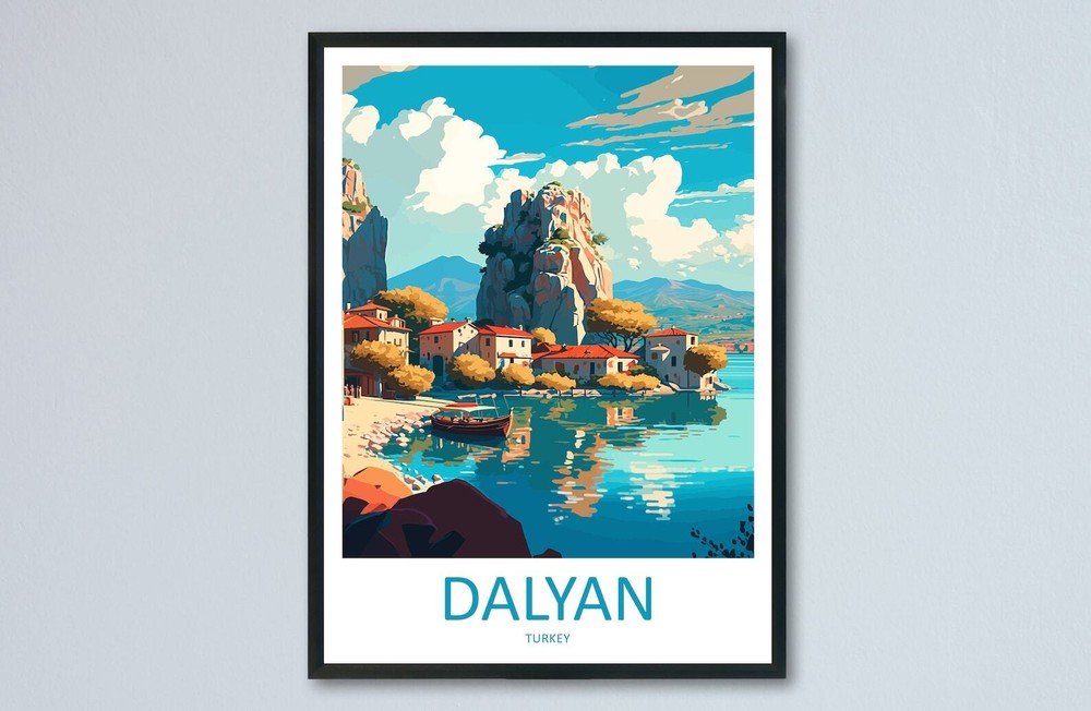 Dalyan Travel Print Wall Art Dalyan Wall Hanging Home Dcor Dalyan Gift Art