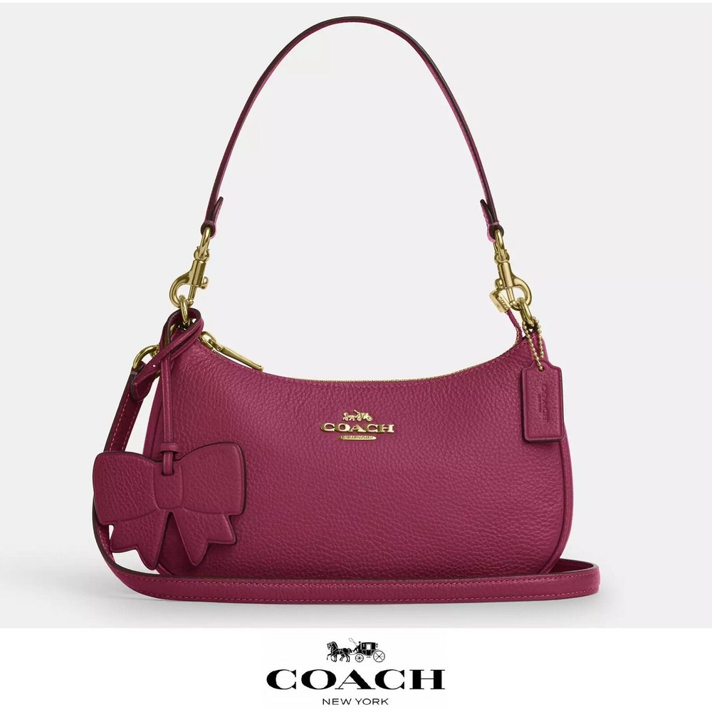 NWT Coach CY654 Teri Shoulder Bag with Adorable Bow Charm