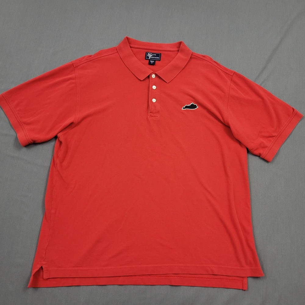 Kentucky State Traditions Shirt Mens SIZE XL Short Sleeve Polo Pullover Knit Red