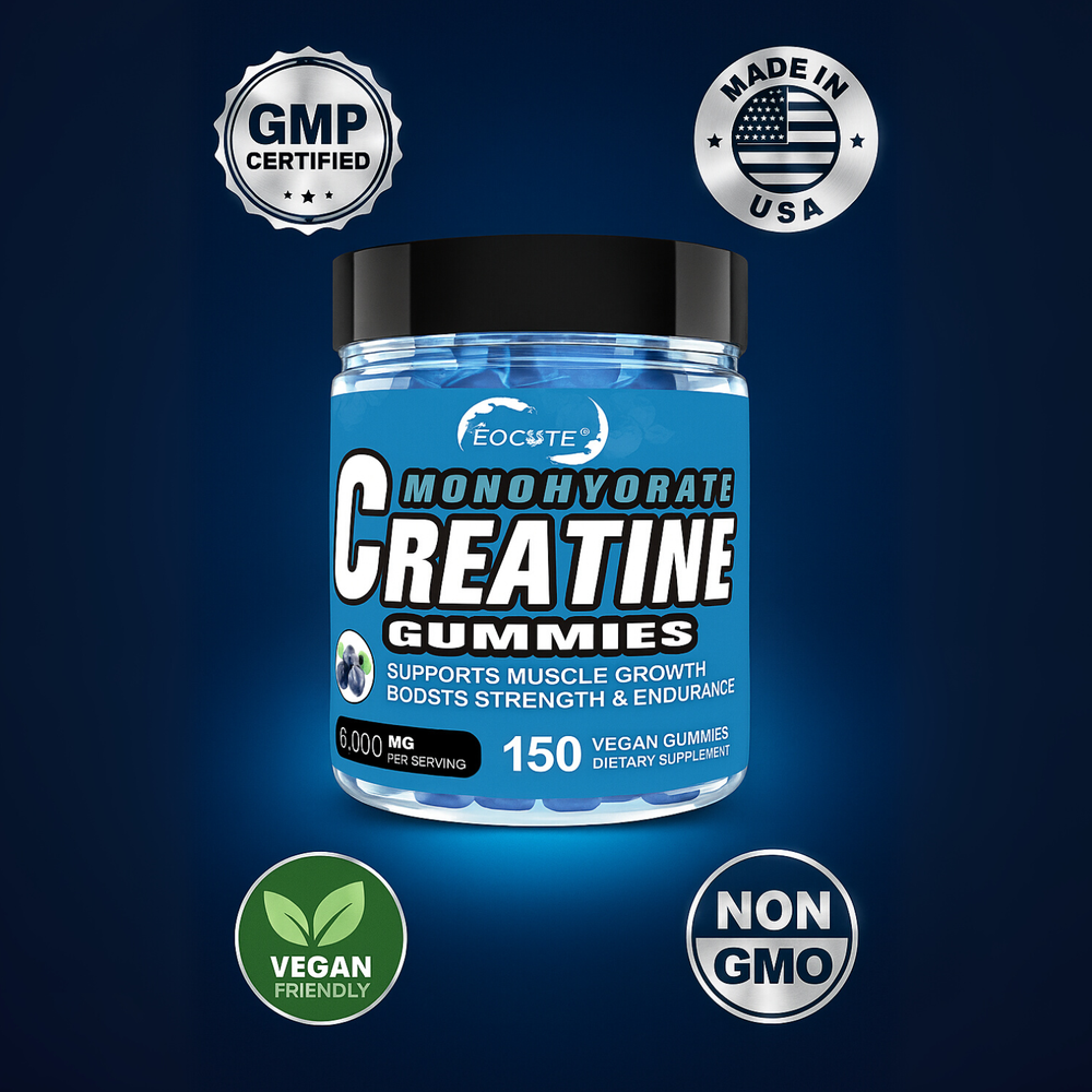 Creatine Monohydrate Gummies - 150 Gummies - 6000mg - Muscle Strength and Energy