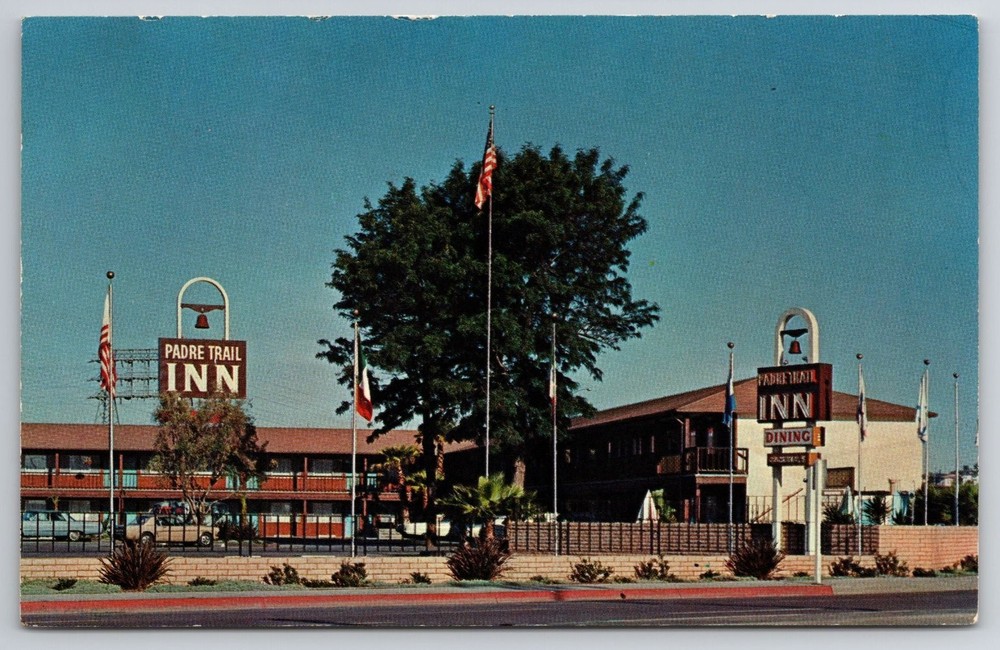 Padre Trail Inn San Diego California Old Town Postcard Motel Vintage