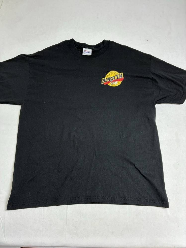Hanes Men’s Heavyweight 50/50 Puerto Rico Size XL Black Crewneck T- Shirt