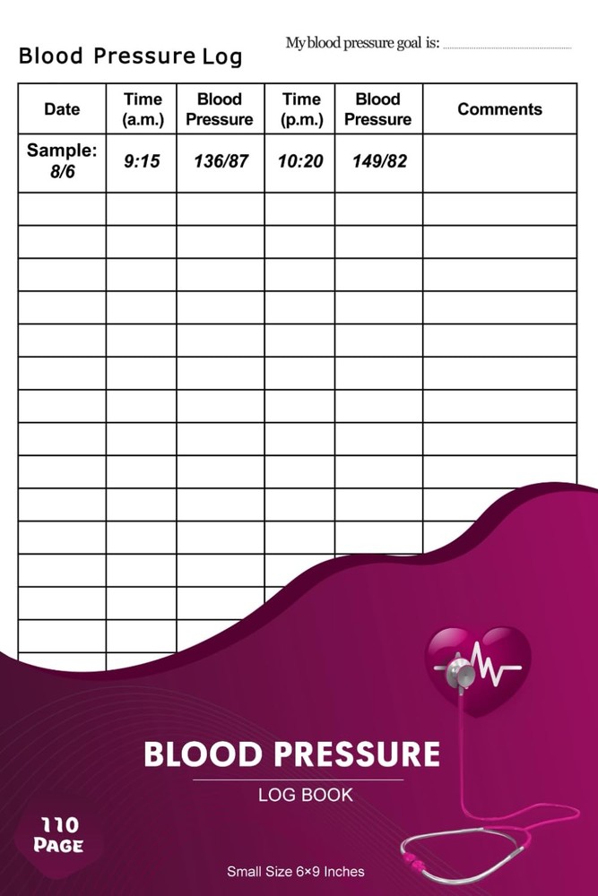 Blood Pressure Log Book: Simple Daily | Keeping track