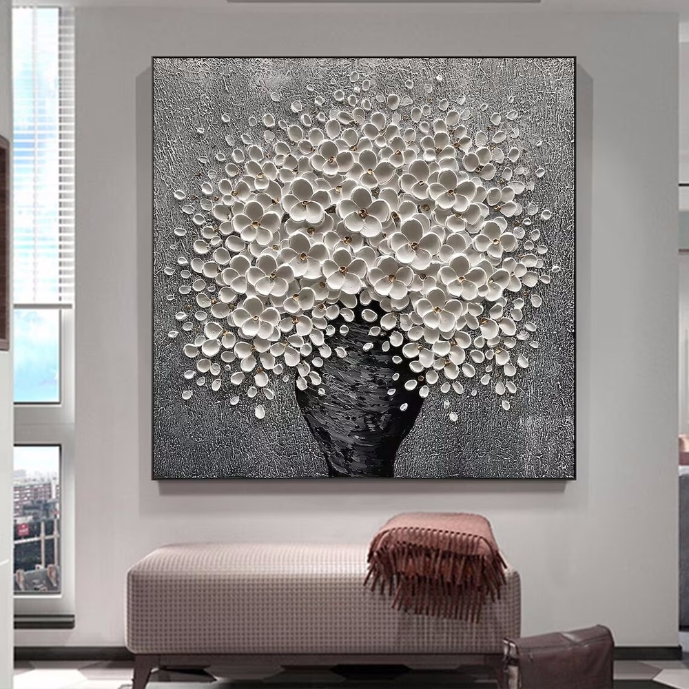 Abstract 3D Flower Canvas Painting Wall Art Posters&Prints Picture Home Decor