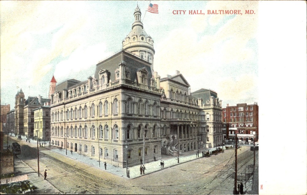 City Hall ~ Baltimore Maryland MD ~ unused UDB postcard c1905 ~ Bosselman