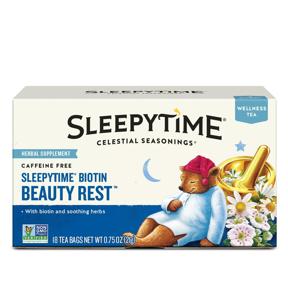 Celestial Seasonings Sleepytime Biotin Beauty Rest Tea - 18 Tea Bags Box