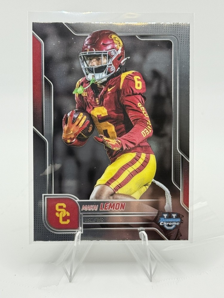 2025 Bowman Football Chrome University Makai Lemon Prospects #174 USC Trojans