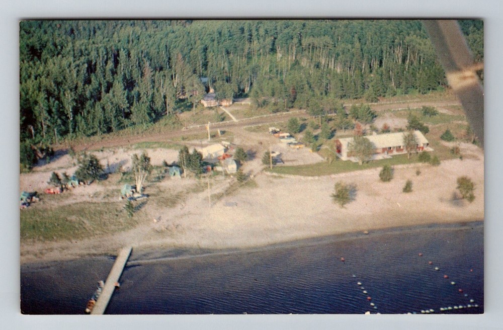 Canada- Ivanhoe Lake Ontario Aerial North Miami Lodge Old View Vintage Postcard