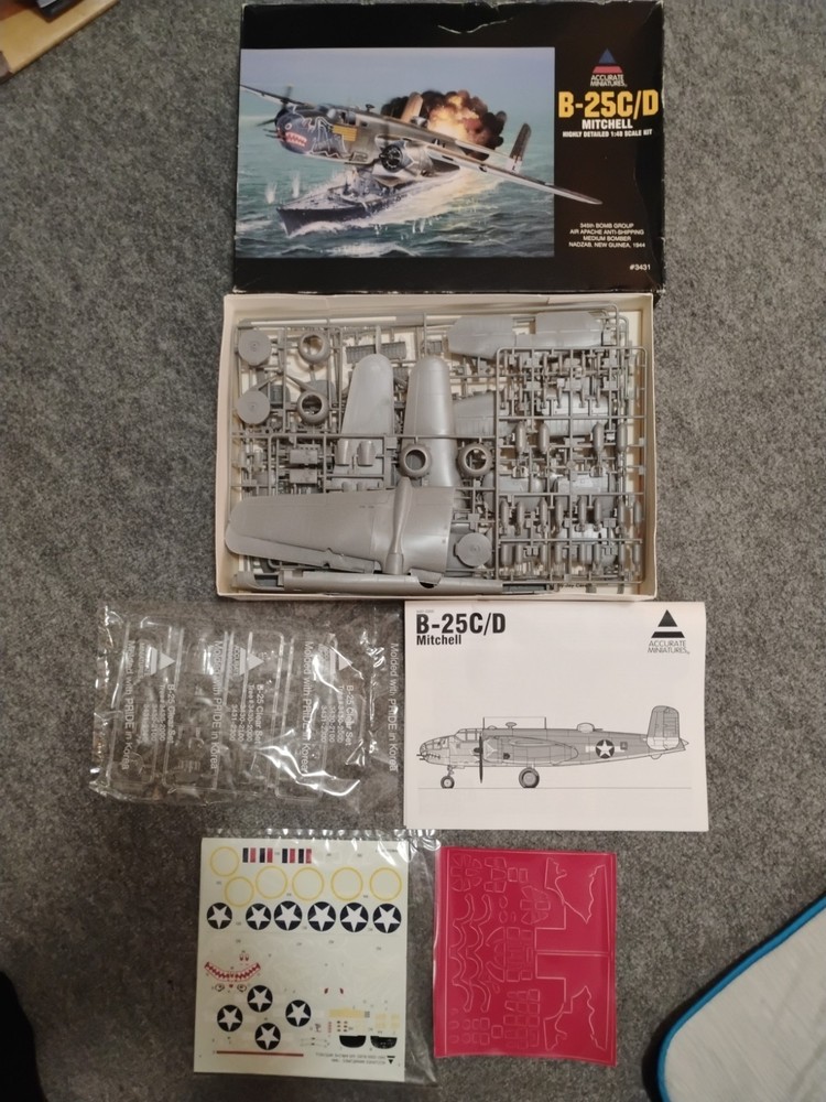 Accurate Miniatures 1/48 B-25C/D Mitchell 345th Bomb Grp Air Apache #3431-image