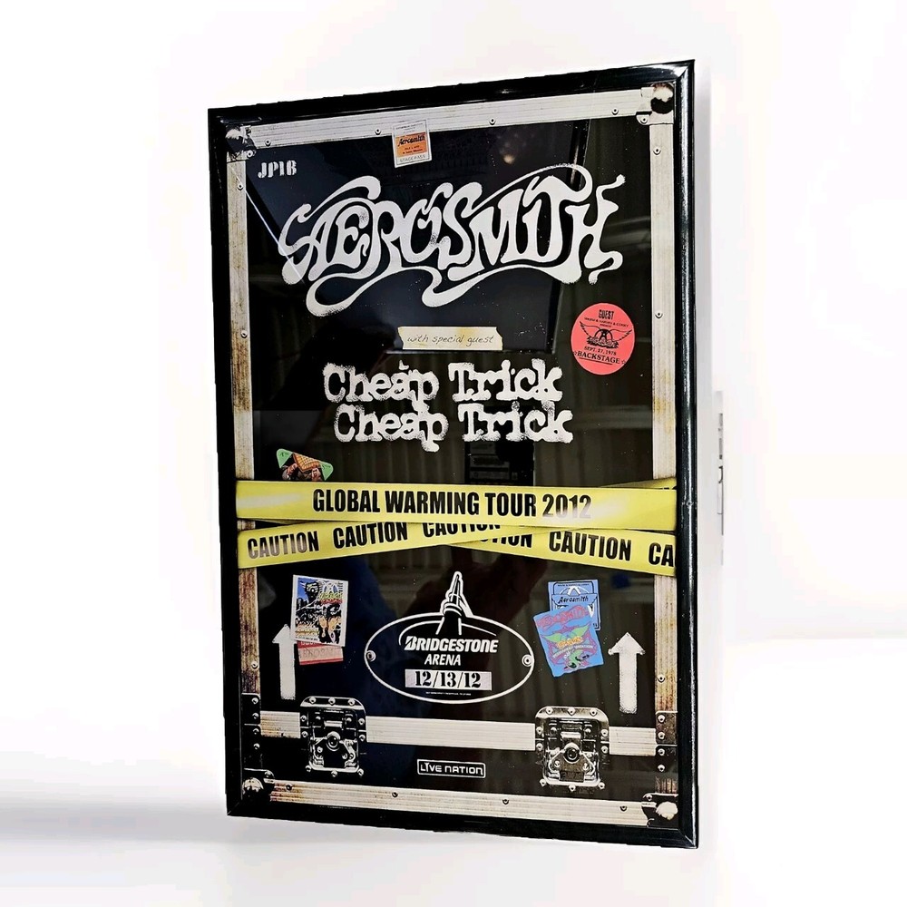 Aerosmith & Cheap Trick 2012 Nashville Concert Poster 11 X 17 Framed