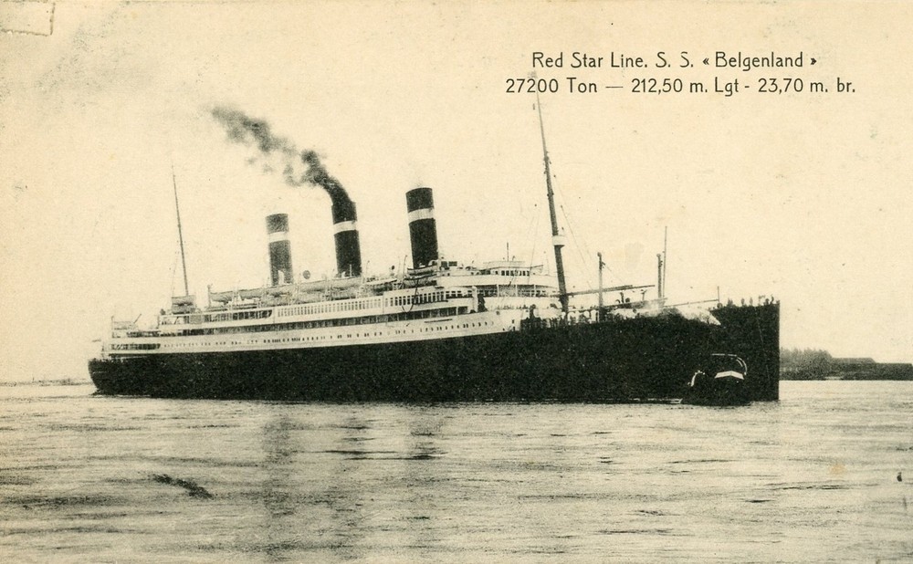Red Star Line's BELGENLAND of 1923 (ex-White Star Line BELGIC of 1917)  Card # 5
