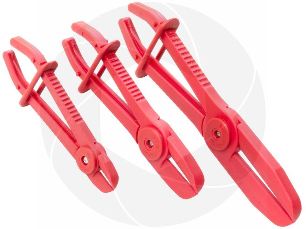 3pcs Flexible Hose Clamps Fuel Water Line Clamp Pinch Off Pliers Set Mixed Sizes