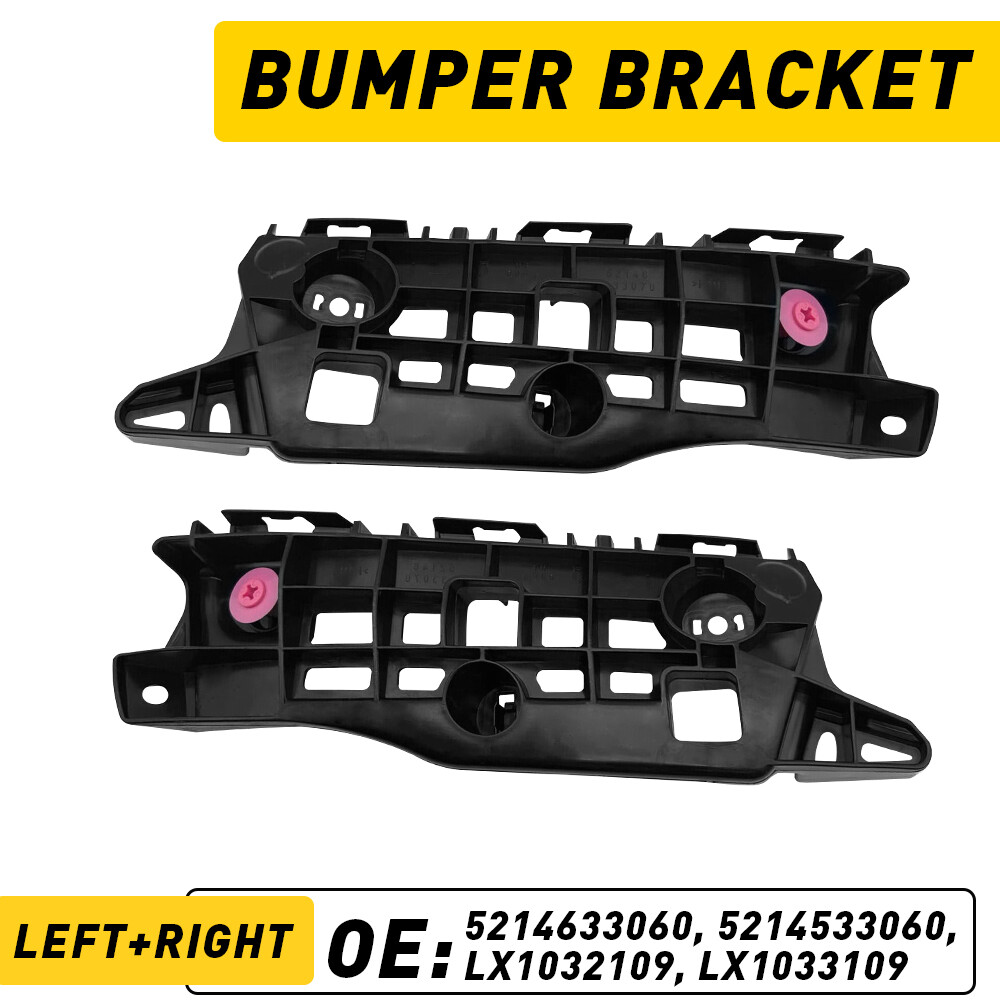 Front Bumper Cover Support Bracket ES350 ES300h Black For 2013-2018 Lexus 1/2Set