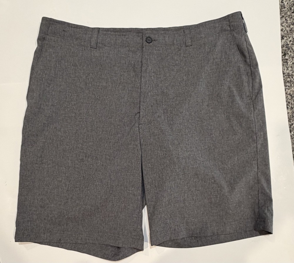 PGA Tour Golf Shorts Mens size 40 Gray Flat Front Performance Stretch Pockets