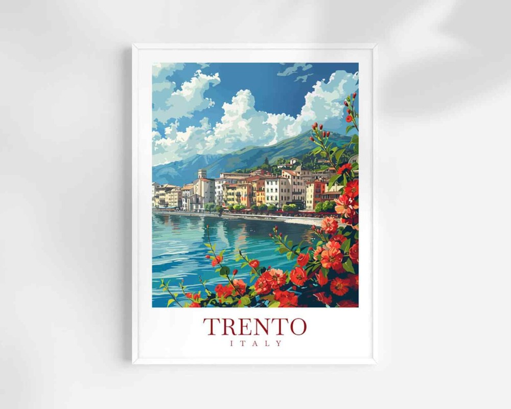 Trento Travel Print Wall Art Italy Wall Hanging Trento Home Decoration Trento