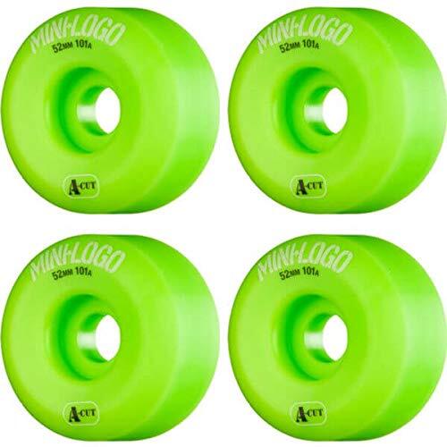 Mini Logo A-Cut Green Skateboard Wheels - 52mm 101a (Set of 4)
