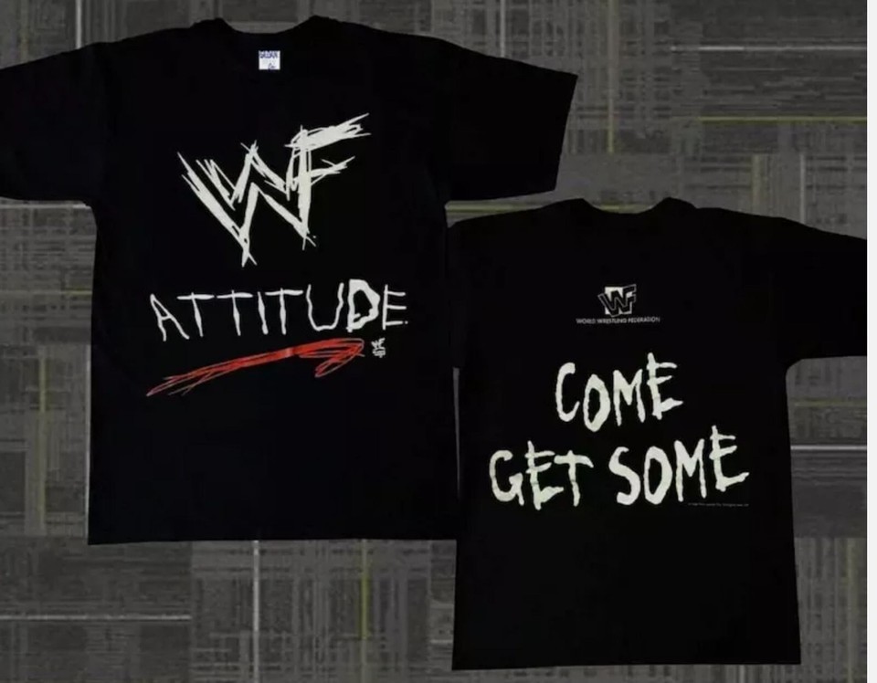 Attitude Era Come Get Some 1998,WWF Wrestling Shirts , 2-Sided Printed, S-5XL