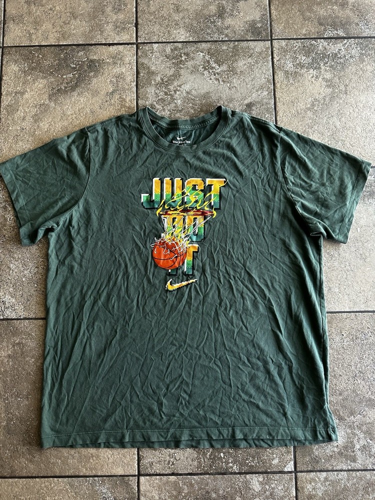 Nike The Nike Tee Dri-FIT Men's Green Graphic Logo Crew Neck T-Shirt 2XL