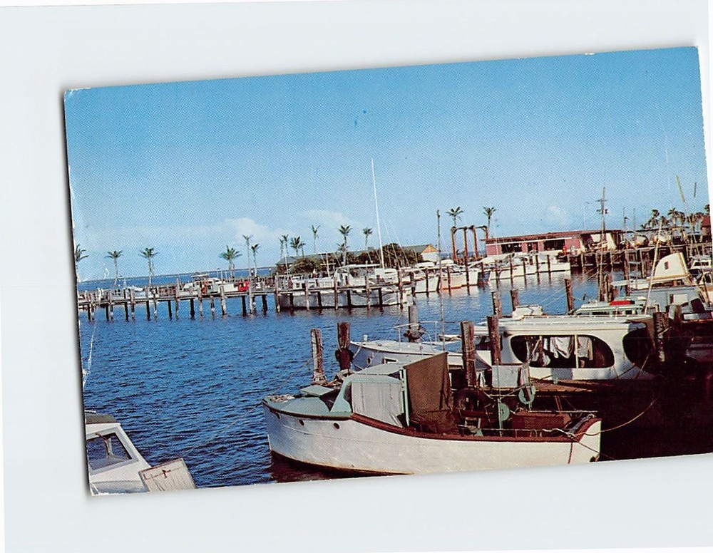 Postcard Yacht Basin At Fort Pierce Florida USA